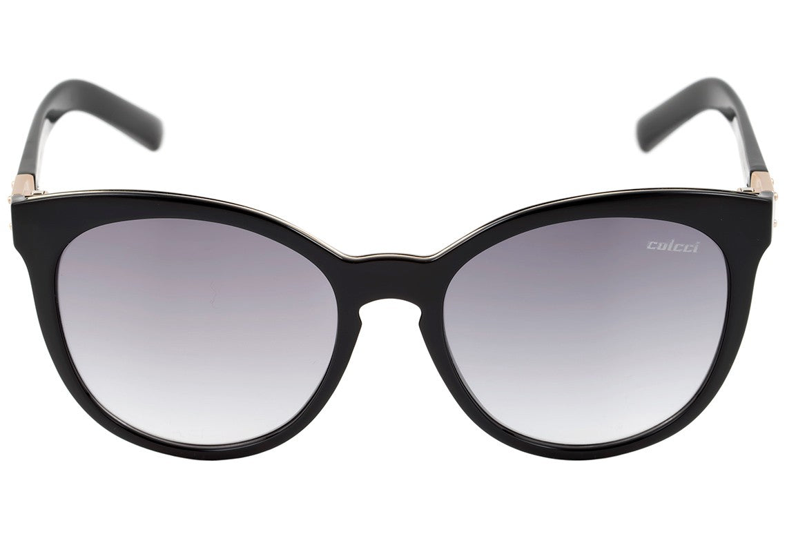 Óculos de Sol Colcci Nina Preto Brilho / Preto Degradê - 54 mm