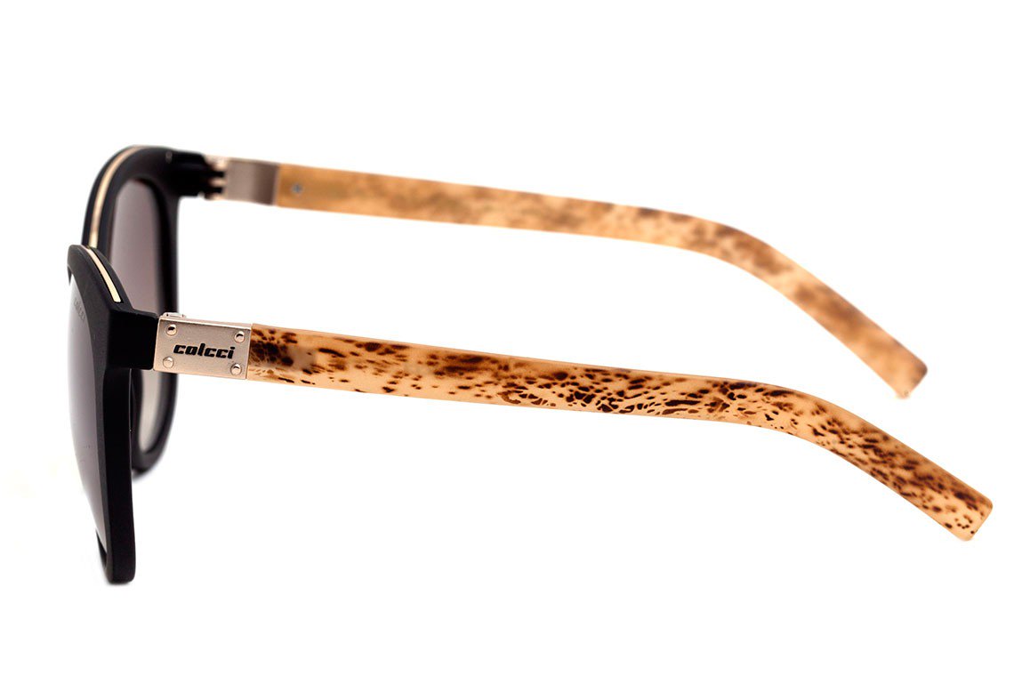 Óculos de Sol Colcci Nina Preto e Bege Fosco / Marrom Degradê - 54 mm