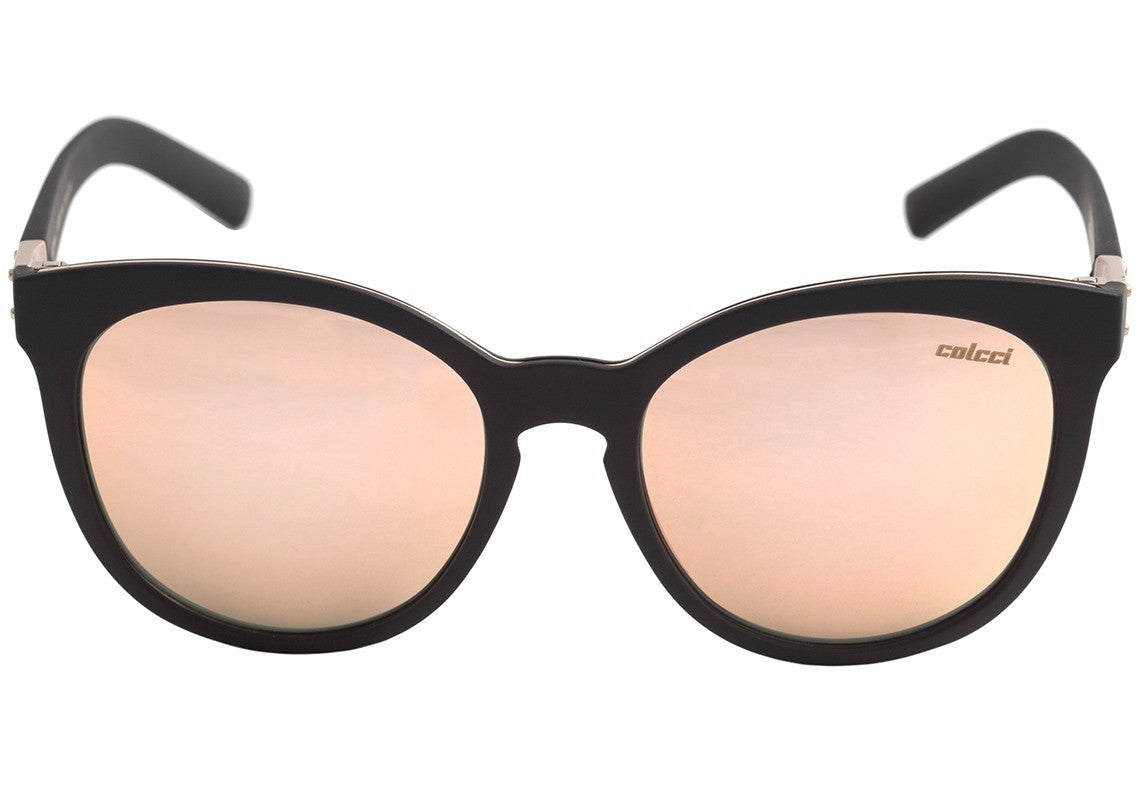 Óculos de Sol Colcci Nina Preto Fosco / Rosa Espelhado - Lente 5,4 cm