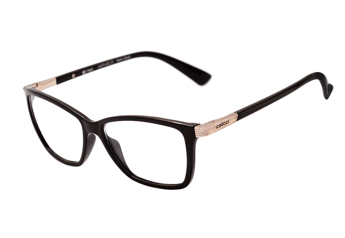 Colcci Patti Preto Brilho - Lente 5,3 cm - Grau