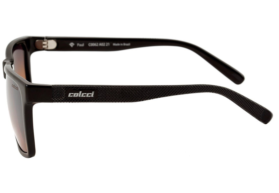 Colcci Paul Preto Brilho / Marrom Degradê Espelhado - 58 mm - Sol