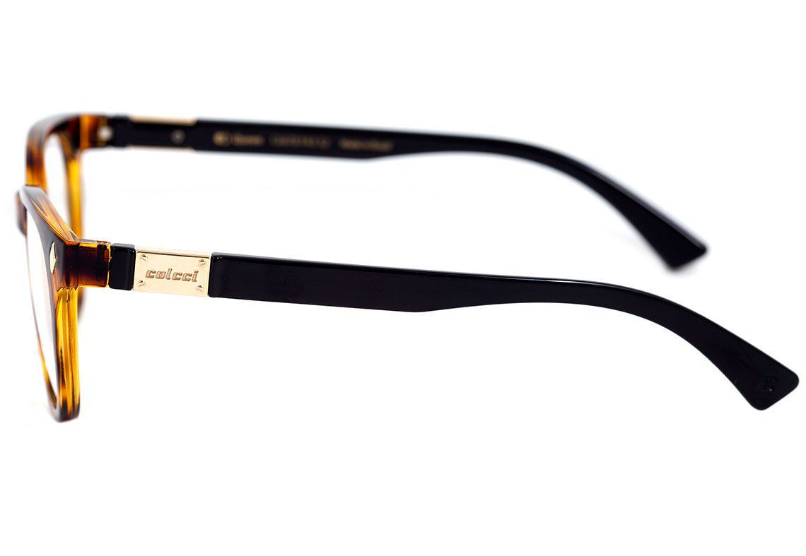 Óculos de Grau Colcci Queen AMARELO MESCLADO E PRETO BRILHO Lente 5,2 cm - Oculos Shop