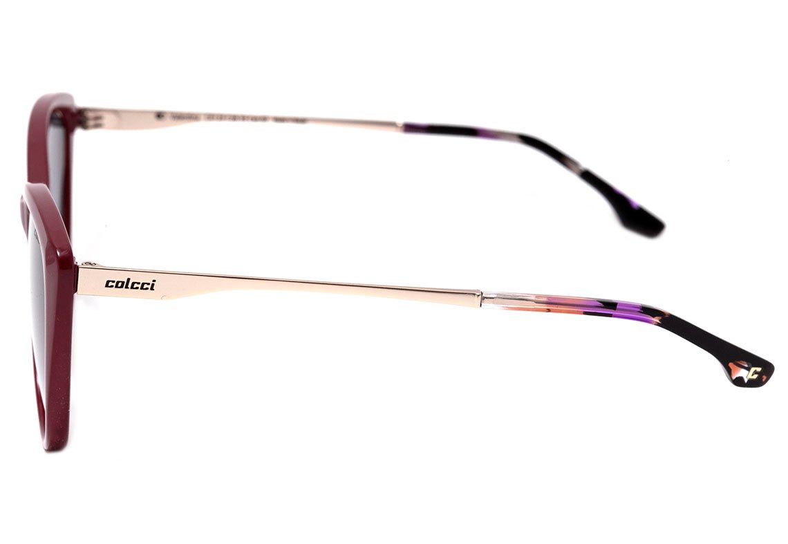 Óculos de Sol Colcci Valentina Vinho Brilho / Cinza Degradê - 52 mm