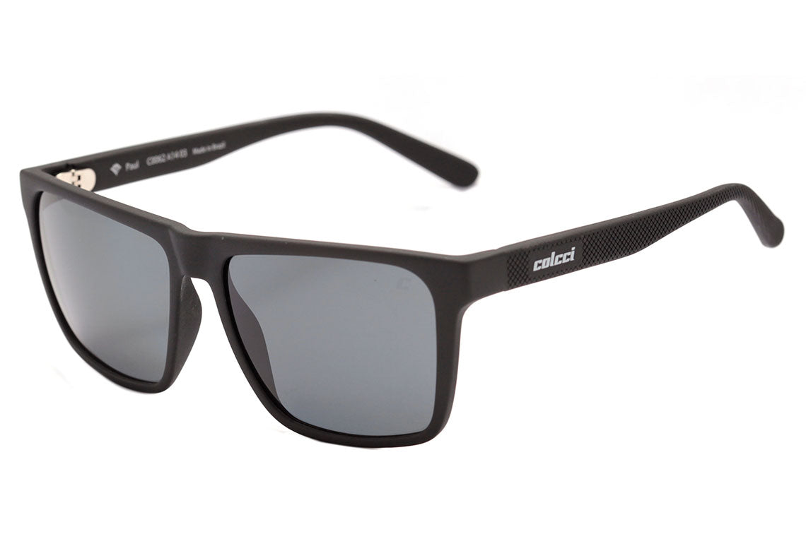 Colcci Paul Preto Fosco / Cinza Polarizado Unico - Lente 5,8 cm - Sol