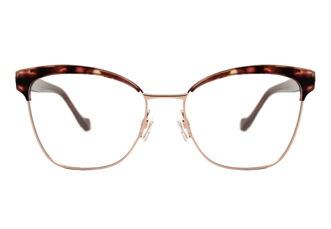 Ana Hickmann AH 1375 G21S Marrom Mesclado e Dourado Brilho - Lente 5,4 cm