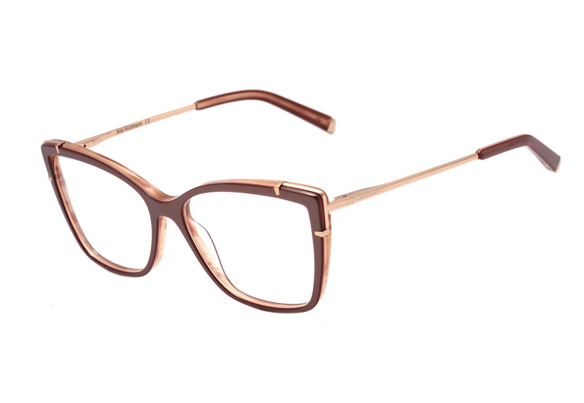 Ana Hickmann AH 6381 H02 Vinho e Dourado Brilho - Lente 5,6 cm A01 PRETO E DOURADO BRILHO Lente 5,6 cm