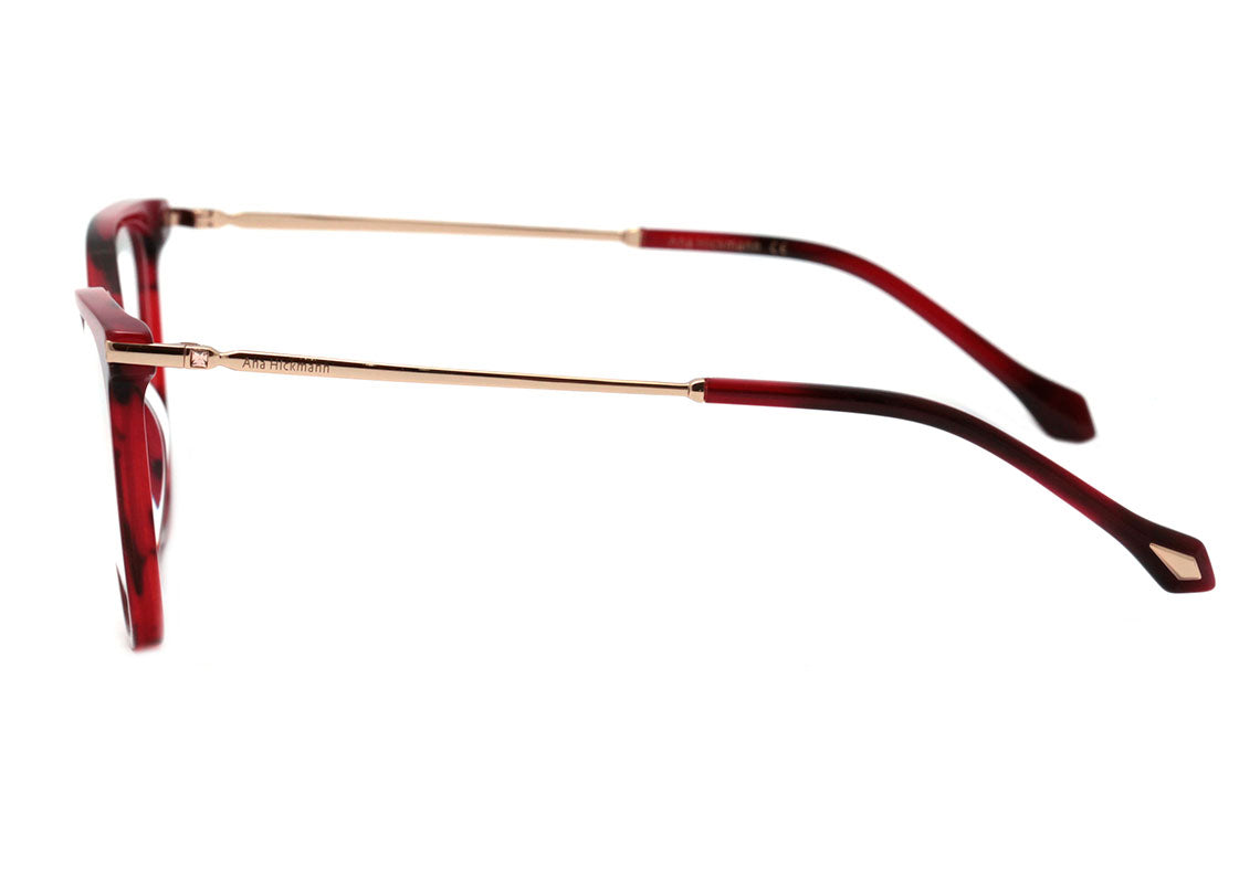 Ana Hickmann AH 6388 G22 Vermelho Mesclado Brilho - Lente 5,4 cm