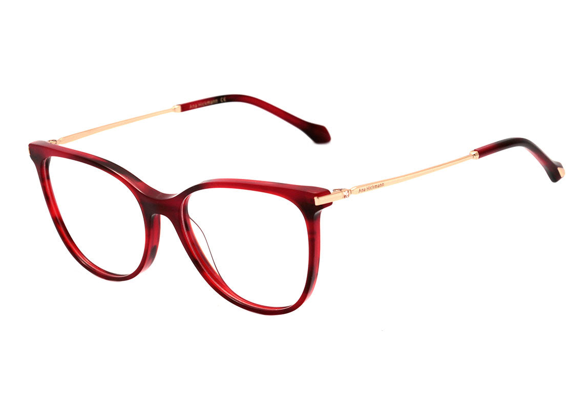 Ana Hickmann AH 6388 G22 Vermelho Mesclado Brilho - Lente 5,4 cm