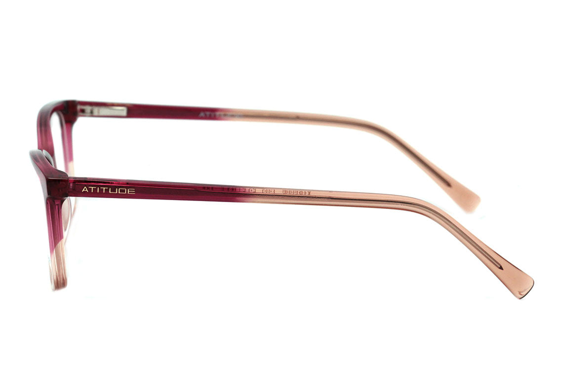 Atitude Kids ATK 6006 C02 Rosa Translúcido Degradê Brilho - Lente 5,2 cm