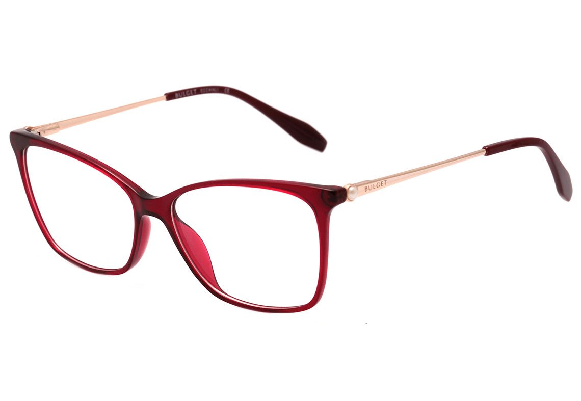 Bulget BG 6356 I T02 VERMELHO TRANSLÚCIDO E DOURADO BRILHO Lente 5,4 cm