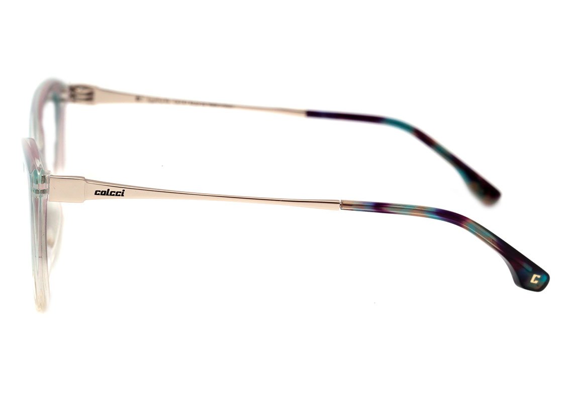 Colcci Agatha Azul e Rosa Brilho - Lente 5,5 cm - Grau