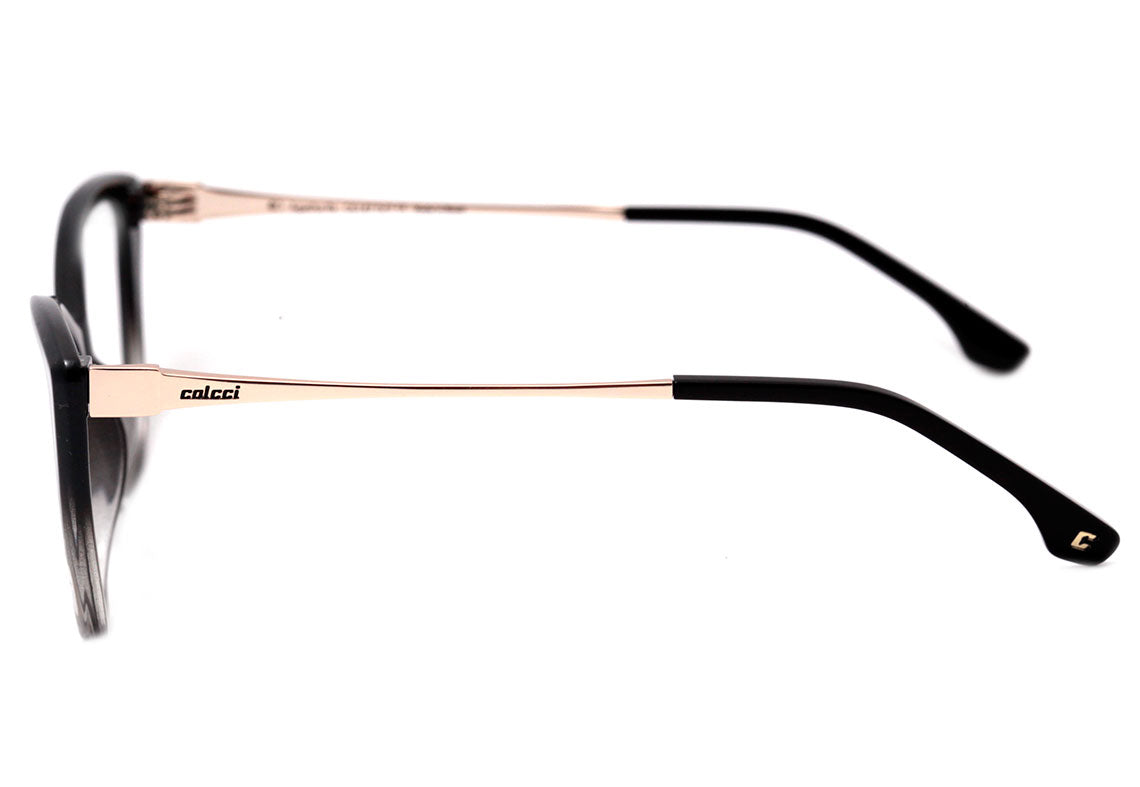 Colcci Agatha Cinza Degradê e Dourado Brilho - Lente 5,5 cm