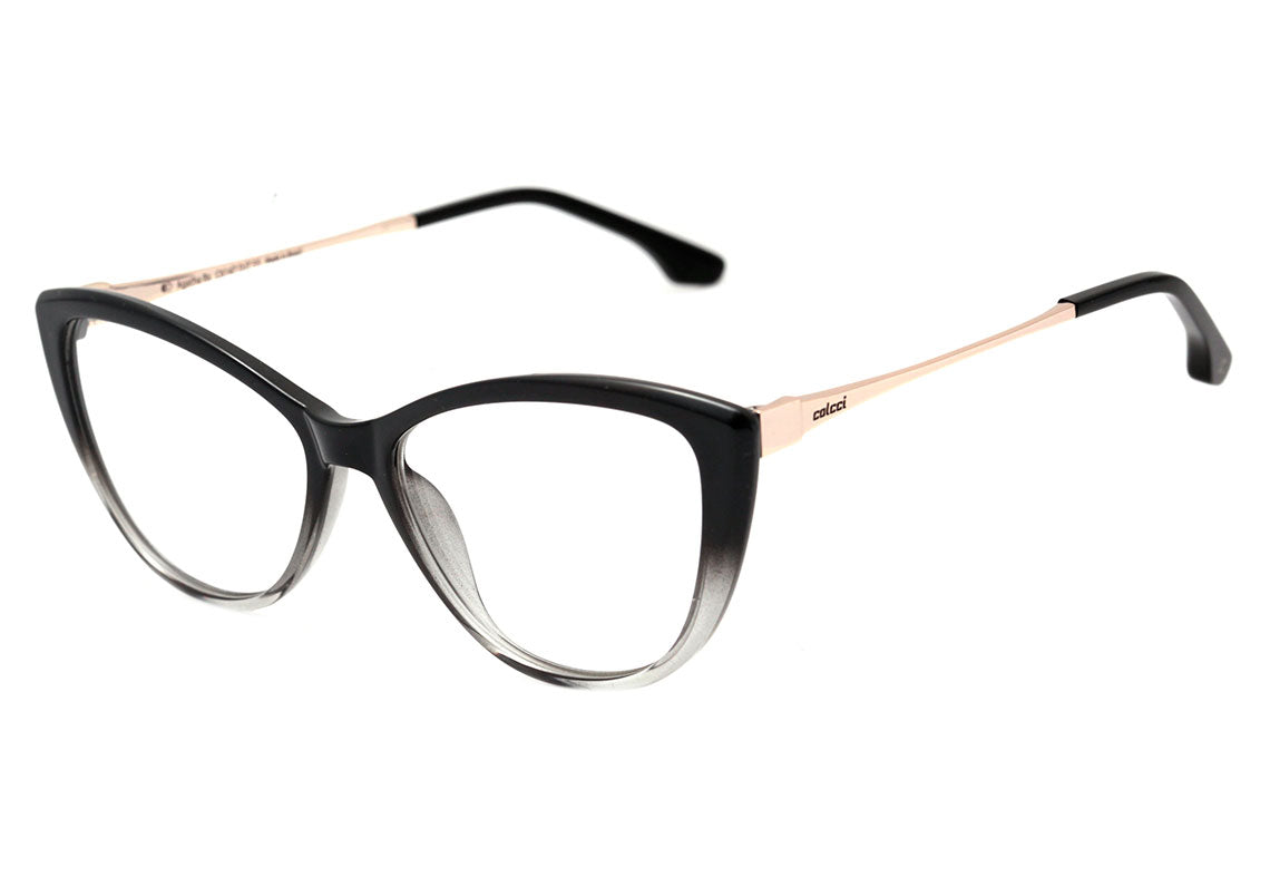 Colcci Agatha Cinza Degradê e Dourado Brilho - Lente 5,5 cm