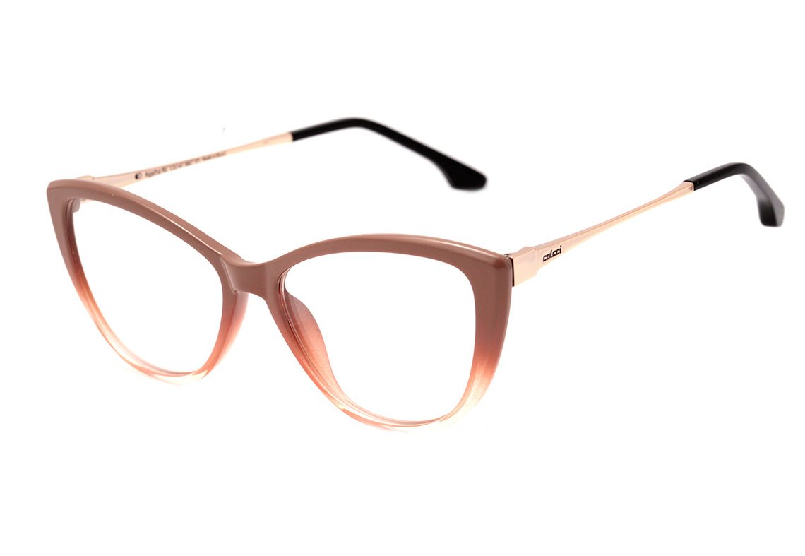 Colcci Agatha Nude Degradê Brilho - Lente 5,5 cm - Grau