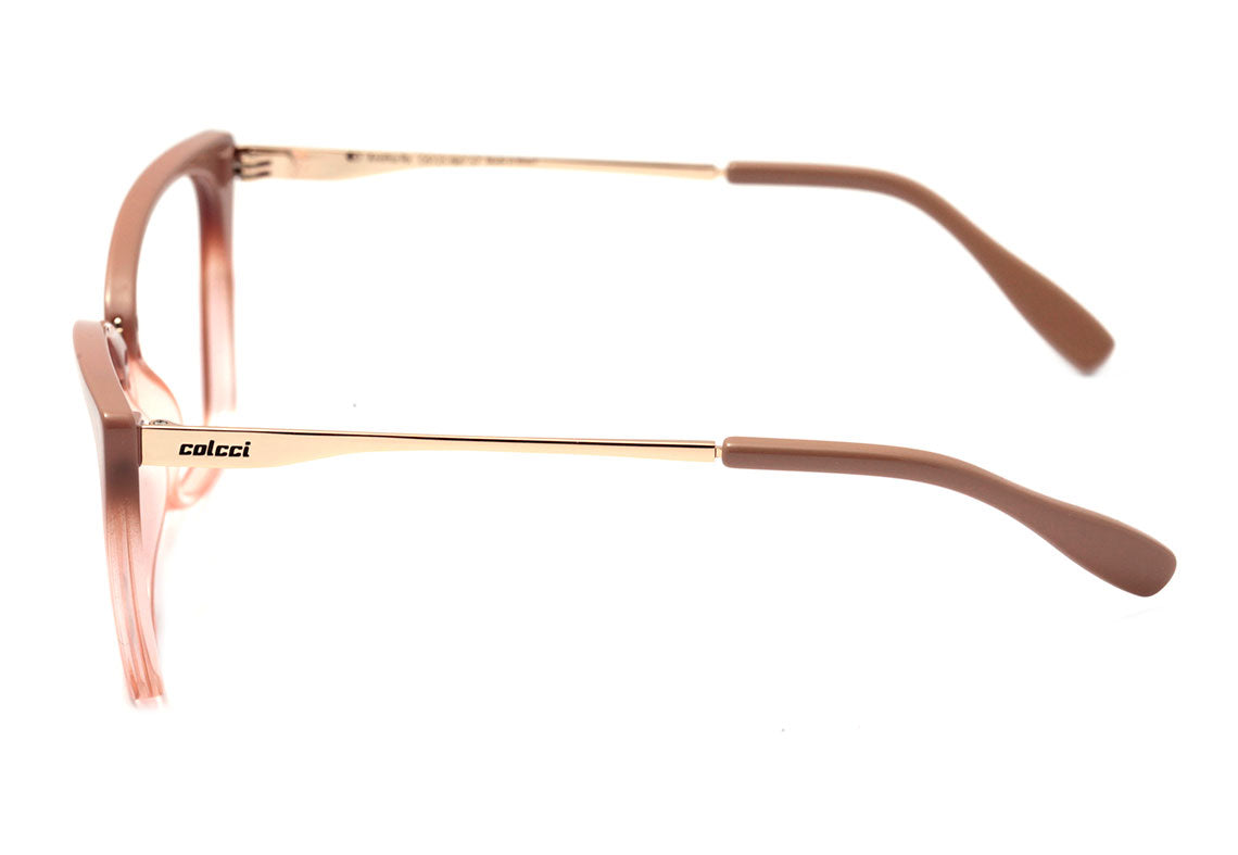 Colcci Aretha Nude Degradê Translúcido Brilho - Lente 5,7 cm - Grau