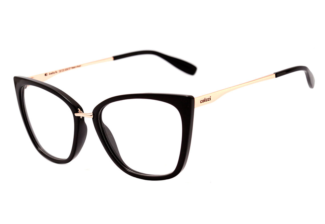 Colcci Aretha Preto Brilho - Lente 5,7 cm - Grau
