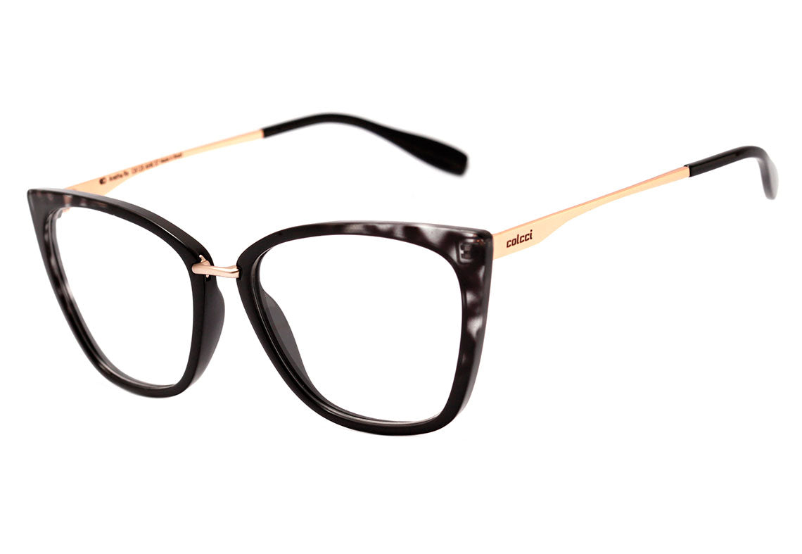 Colcci Aretha Preto Mesclado Brilho - Lente 5,7 cm - Grau