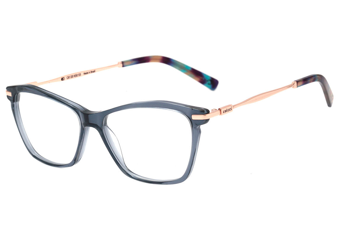Colcci C6120 Azul Translúcido Brilho - Lente 5,3 cm - Grau