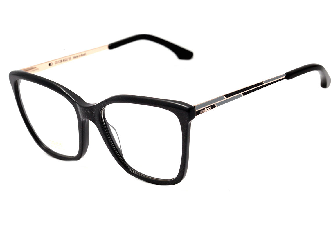 Colcci C6128 Cinza e Preto Brilho - Lente 5,5 cm - Grau