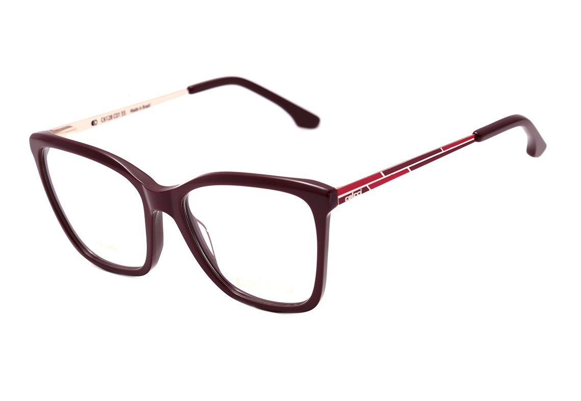 Colcci C6128 Vinho e Dourado Brilho - Lente 5,5 cm - Grau