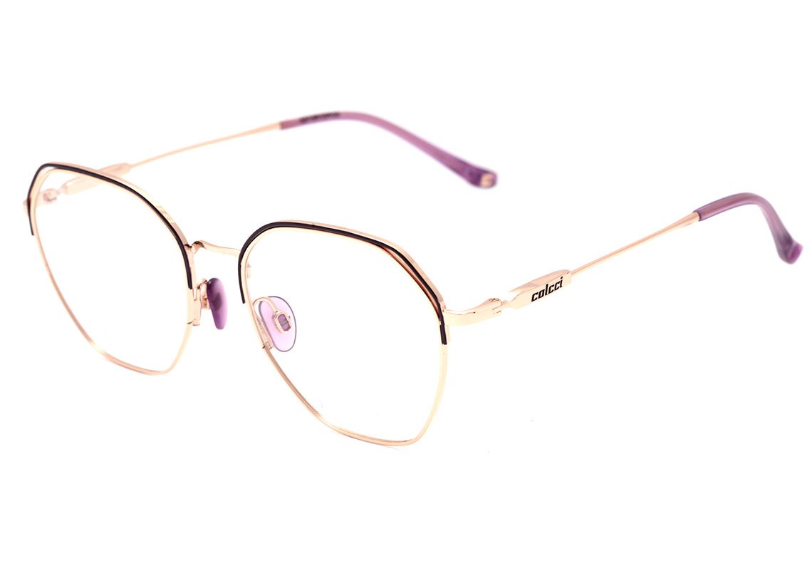 Colcci C6138 Roxo e Dourado Brilho - Lente 5,3 cm - Grau