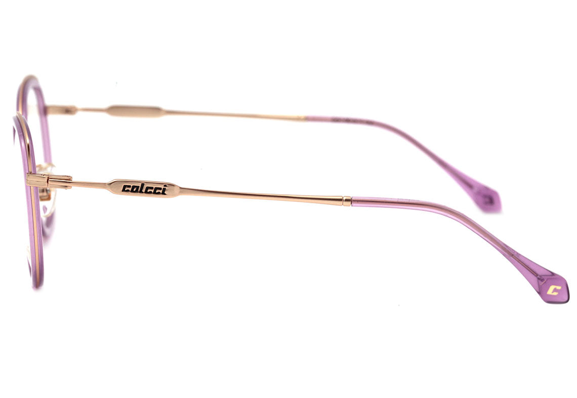 Colcci C6140 Roxo Translúcido e Dourado Brilho - Lente 5,2 cm - Grau