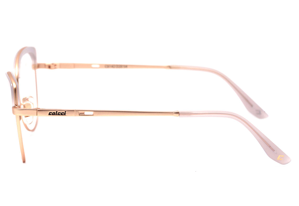 Colcci C6142 Cinza Translúcido Brilho e Dourado Fosco - Lente 5,4 cm