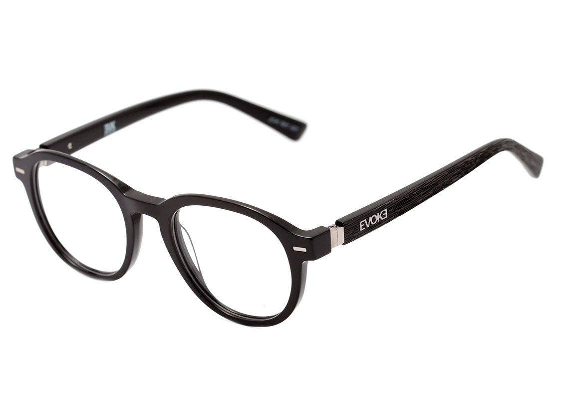 Evoke EVK RX1 A01 Black Shine Temple Black Wood Lente 4,8 Cm  - Grau