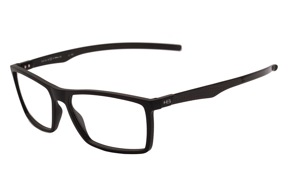 Óculos de Grau HB Polytech M 93149 Matte Black Carbon Fiber Unico - 57 mm