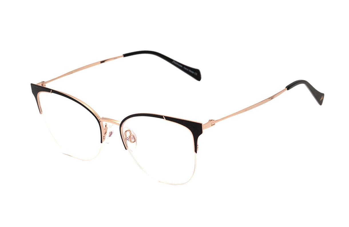 Hickmann HI 1094 HI 1094 09A Preto Fosco e Dourado Brilho - Lente 5,2 cm