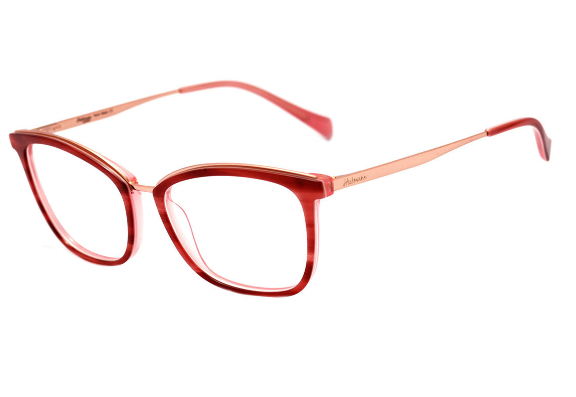 Óculos de Grau Hickmann HI 6134 B E03 Rosa Mesclado Brilho - 53 mm