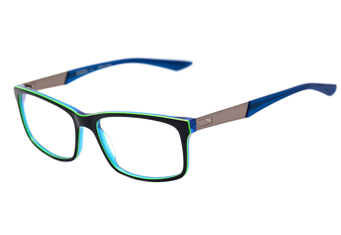 Puma PU0074O-006 Azul e Verde Brilho - Lente 5,6 cm