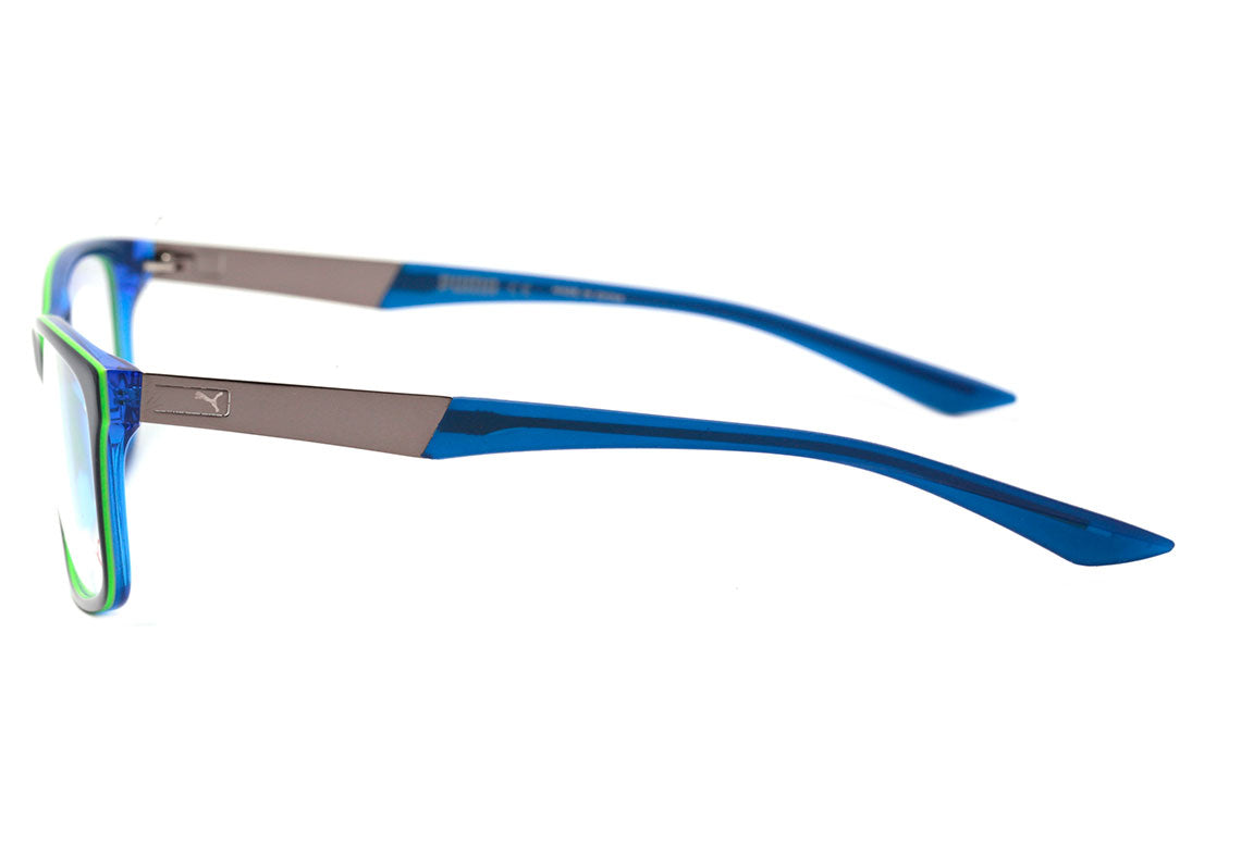 Puma PU0074O-006 Azul e Verde Brilho - Lente 5,6 cm