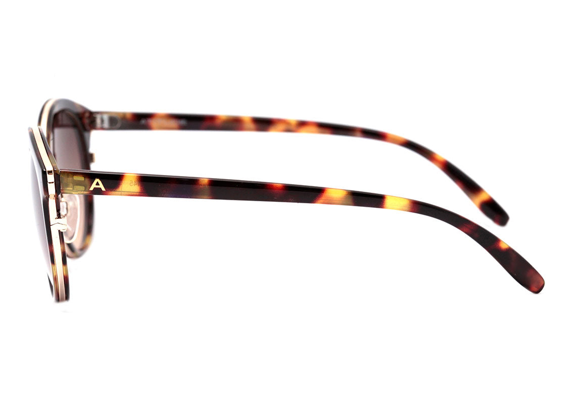 Atitude AT 5352 G21 Marrom Mesclado e Dourado Brilho / Marrom Degradê - Lente 5,0 cm