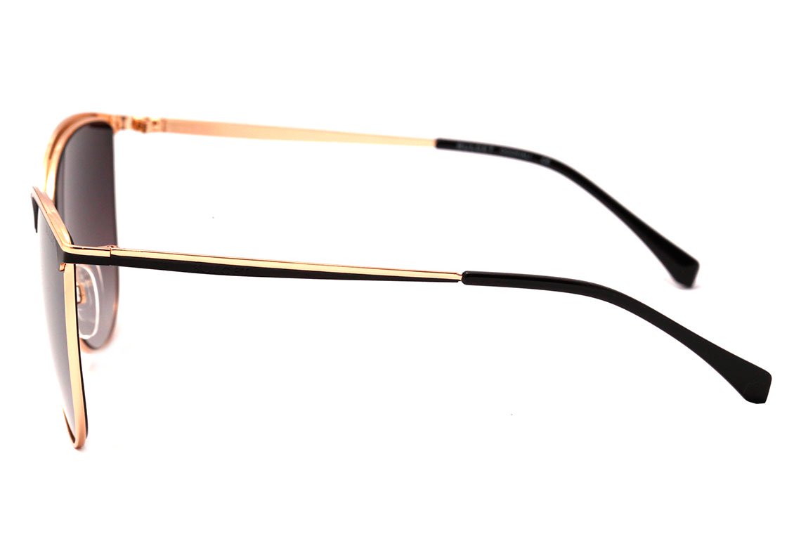 Óculos de Sol Bulget BG 3260 09A PRETO FOSCO E DOURADO BRILHO/ PRETO DEGRADÊ ESPELHADO Lente 5,9 cm