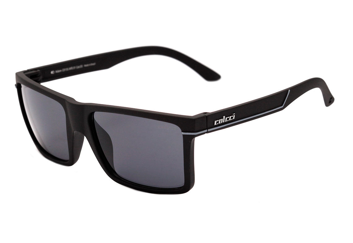 Colcci Adam Preto Fosco / Cinza - Lente 6,0 cm - Sol