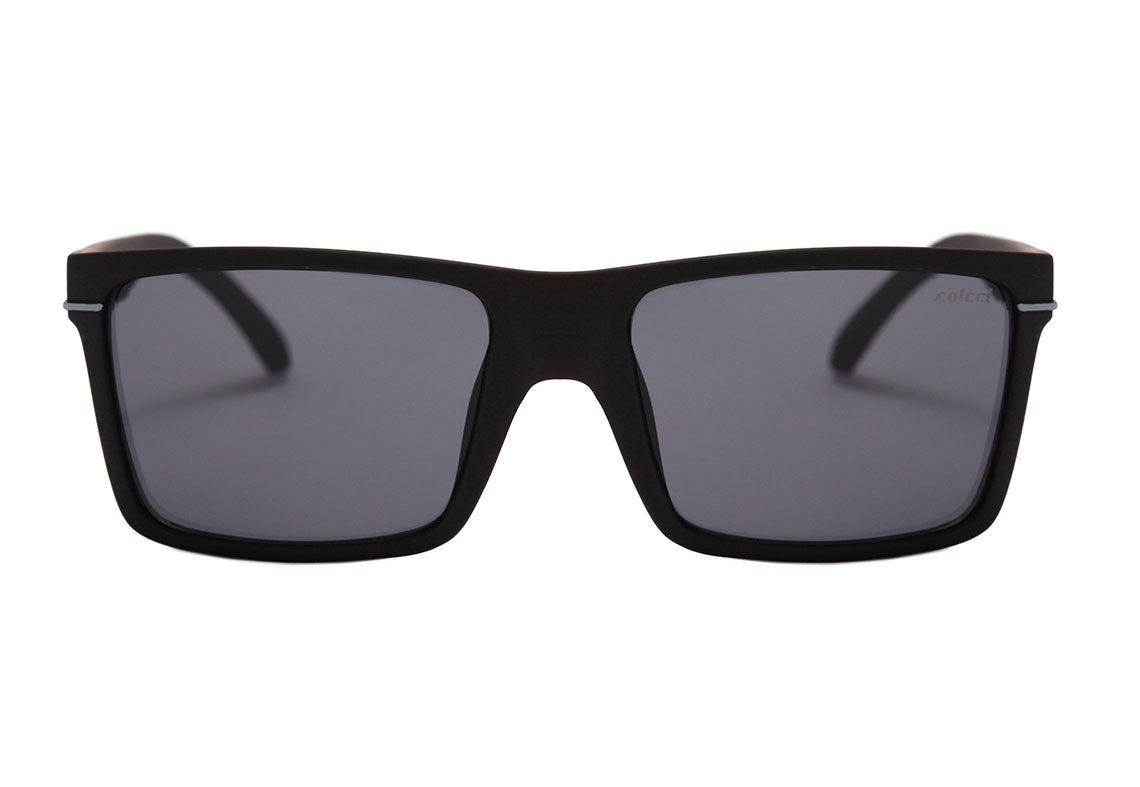 Colcci Adam Preto Fosco / Cinza - Lente 6,0 cm - Sol