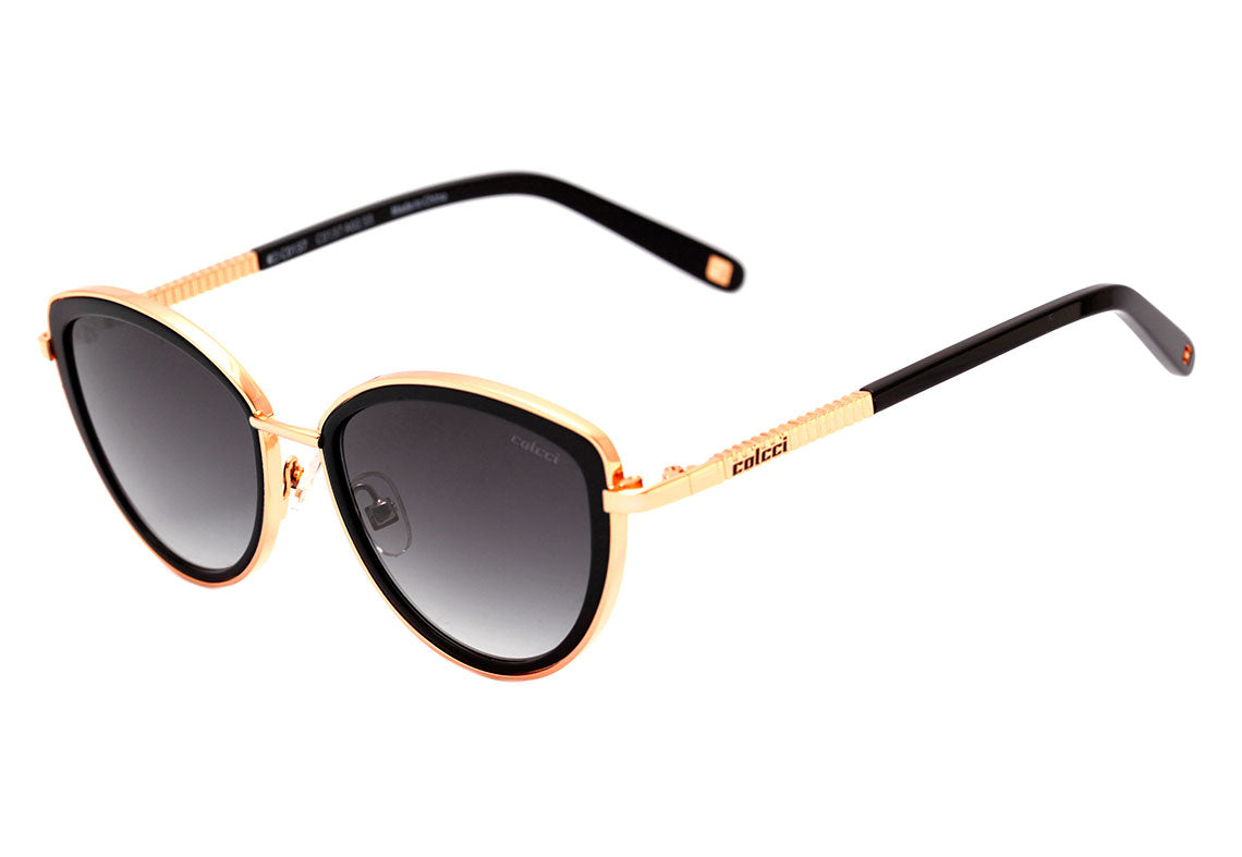 Óculos de Sol Colcci C0137 PRETO E DOURADO BRILHO/ CINZA DEGRADÊ UNICO