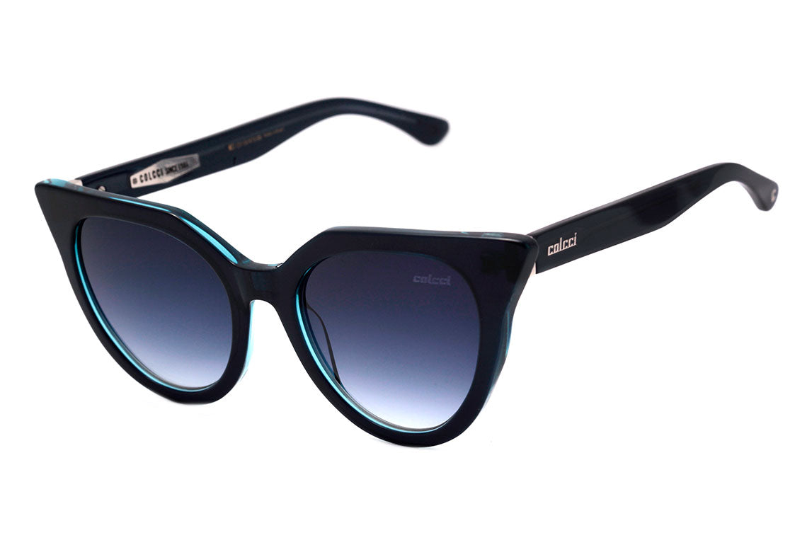 Colcci C0158 Azul Translúcido Brilho / Azul Degradê - Lente 5,0 cm