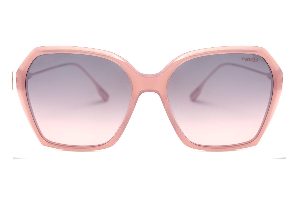 Colcci C0159 Rosa Translúcido Brilho / Cinza e Rosa Degradê Espelhado - Lente 5,5 cm