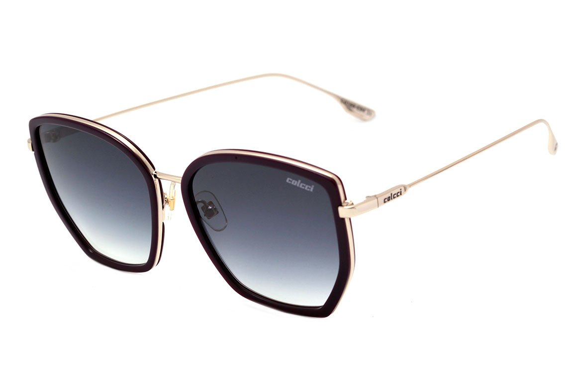 Colcci C0160 Roxo e Dourado Brilho / Azul Degradê Unico - Lente 5,6 cm