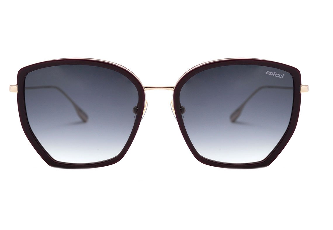 Colcci C0160 Roxo e Dourado Brilho / Azul Degradê Unico - Lente 5,6 cm