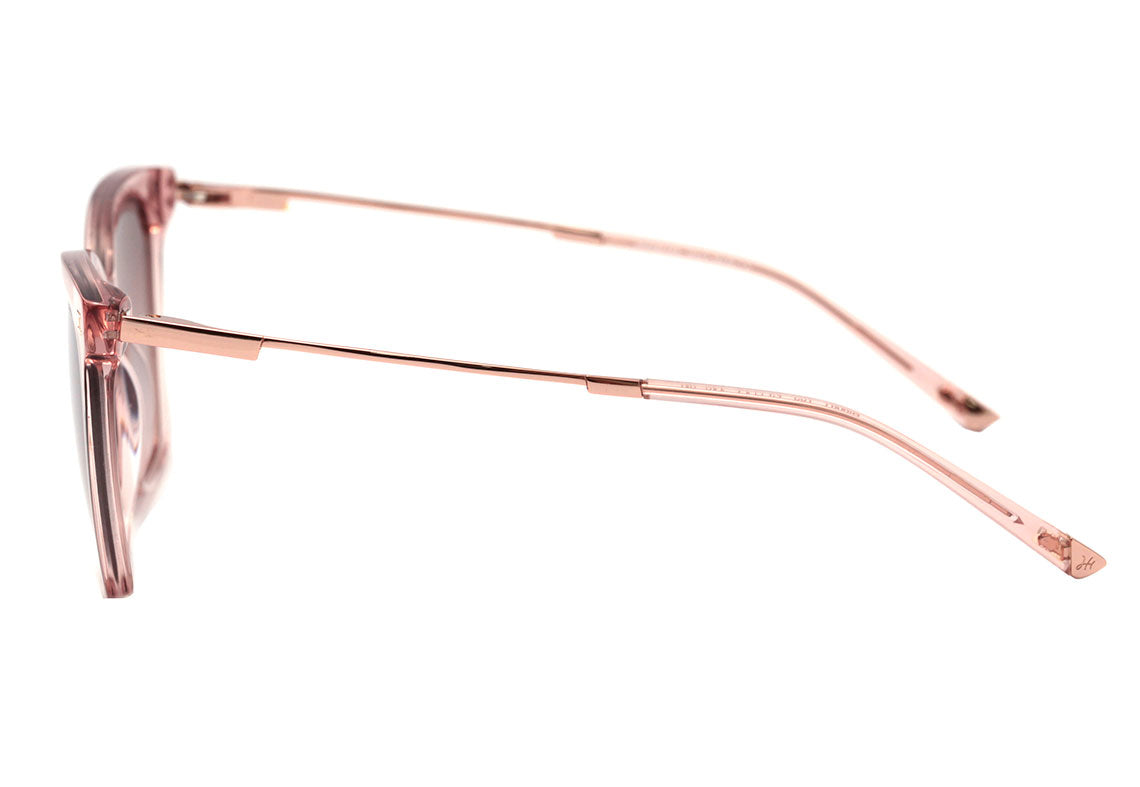 Hickmann HI 9097 T02 Rosa Translúcido e Dourado Brilho/ Marrom Degradê Lente 5,3 cm