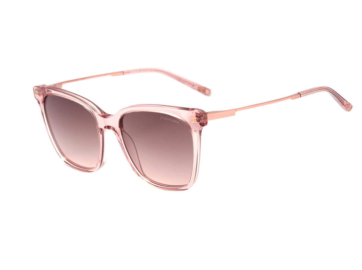 Hickmann HI 9097 T02 Rosa Translúcido e Dourado Brilho/ Marrom Degradê Lente 5,3 cm