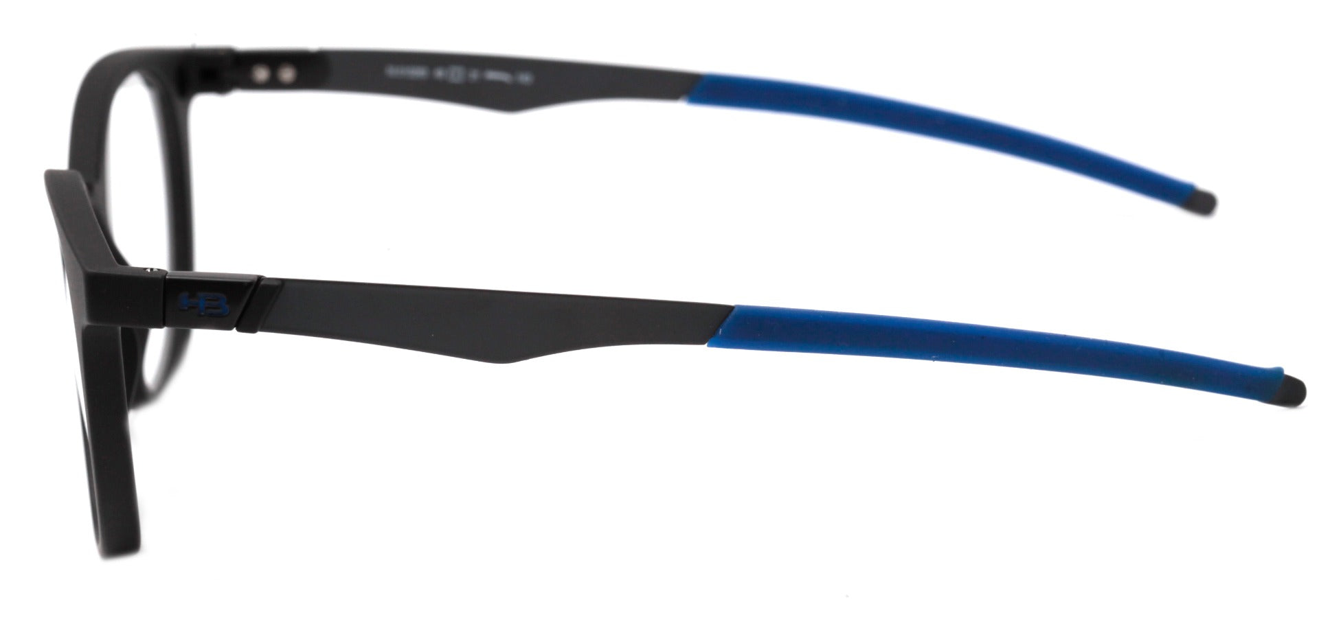 HB Duotech 0253 Clip On Matte Black D. Blue / Blue Polarized - Lente 4,9 cm - Grau