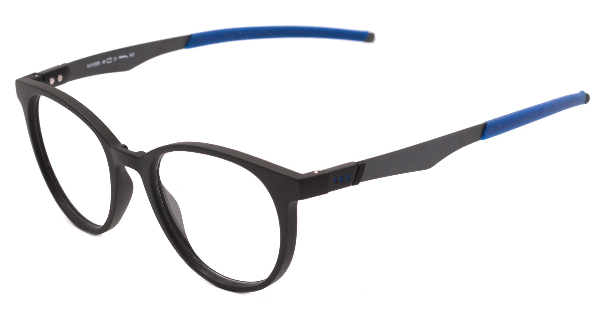 HB Duotech 0253 Clip On Matte Black D. Blue / Blue Polarized - Lente 4,9 cm - Grau