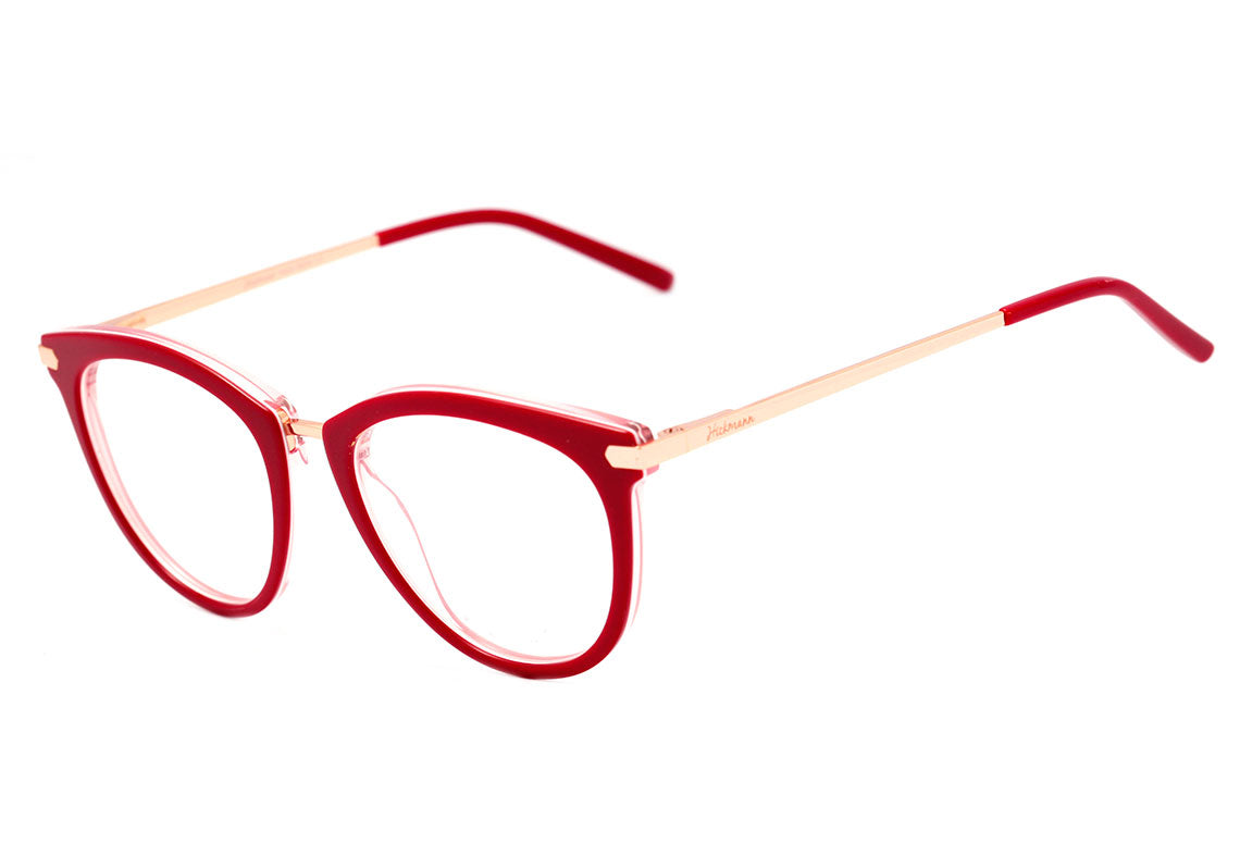 Hickmann Teen HI 6090 Y H02 Vermelho e Dourado Brilho - 50 mm