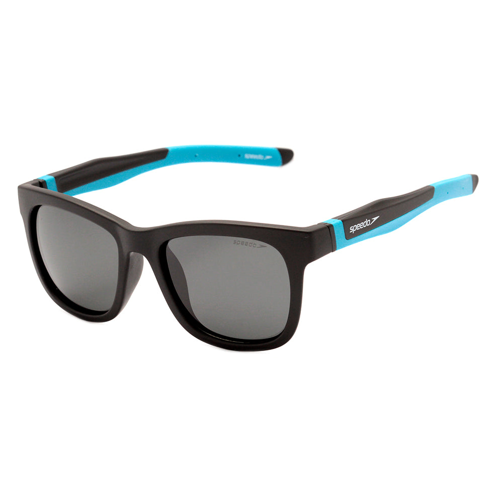 Speedo Drible Infantil A02 Preto e Azul Fosco / Cinza Polarizado - Lente 4,8 cm