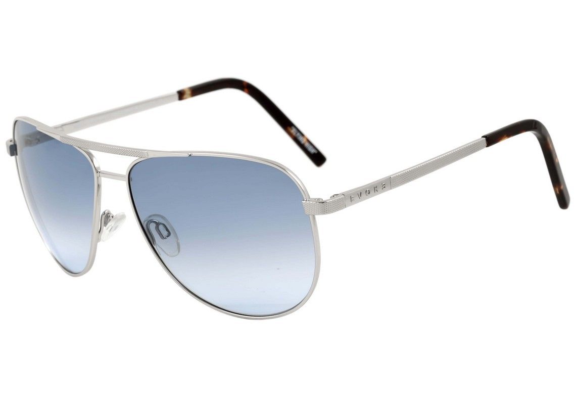 Óculos de Sol Evoke Air Flow Large - Silver Turtle/ Blue Degradê