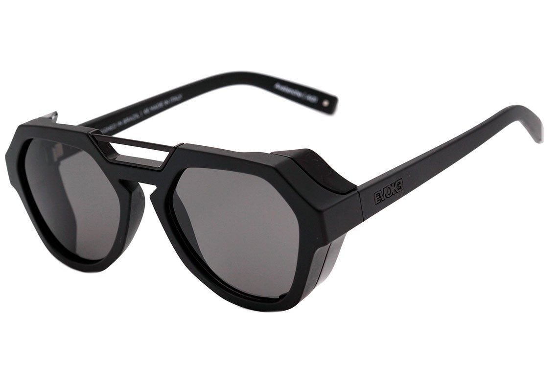Evoke Avalanche A01 Black Matte Black Shine / Gray Total Unico - Lente 5,3 cm  - Sol